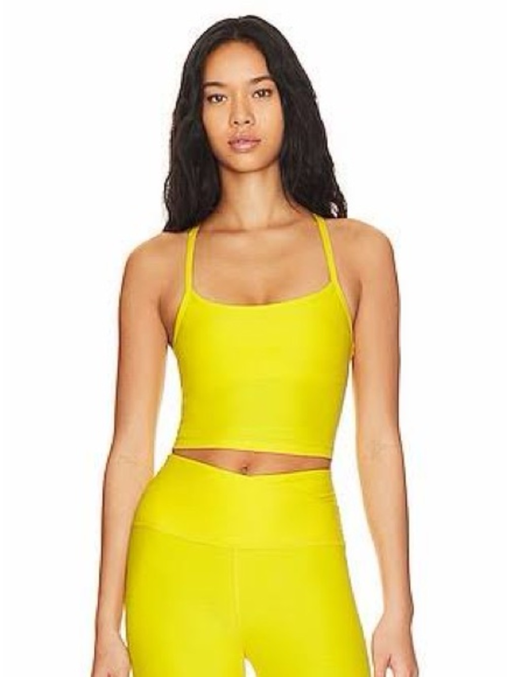 Beyond Yoga Bright Yellow Racerback Crop Camisole